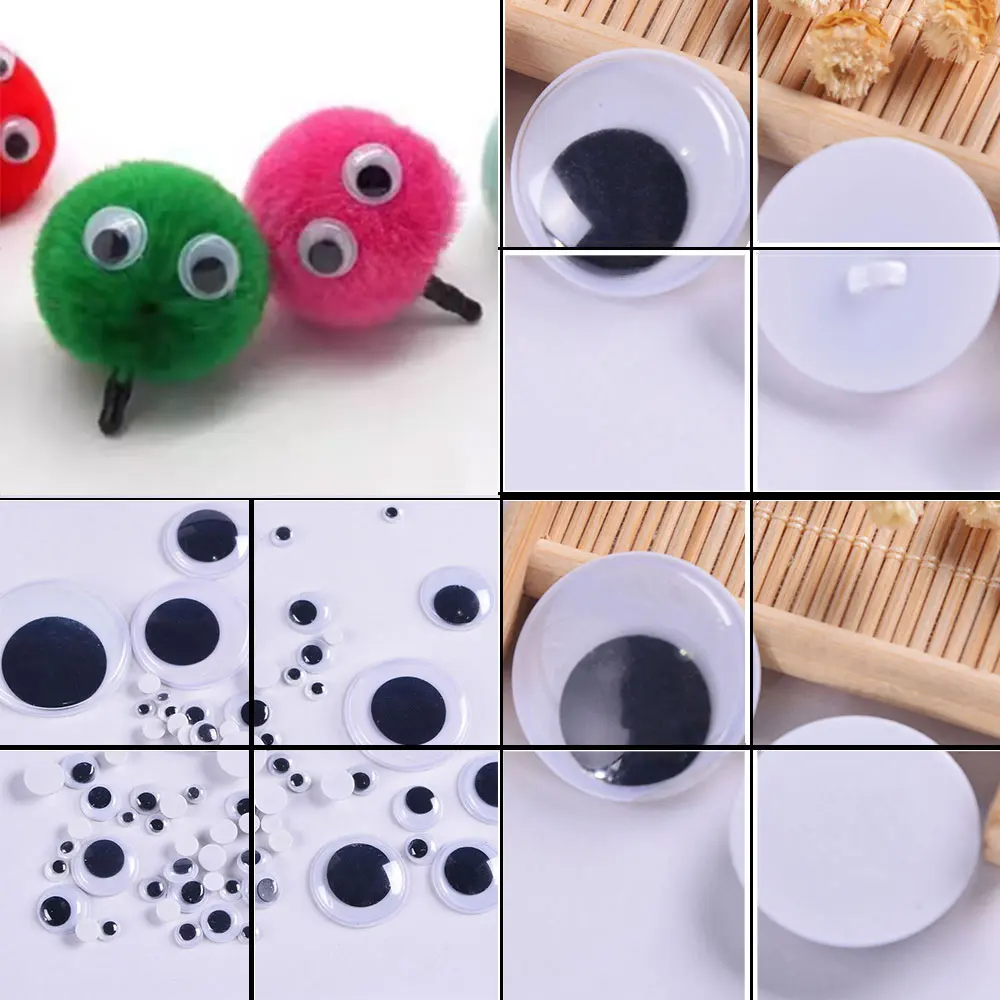 

Black White Parts DIY Dinosaur Eye 's Eyes Wobbly Wiggle Eyes 3D Moving Eye for DIY Scrapbooking Toys Dolls Kids DIY Accessories