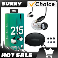 top qualify SE215 Earphons Hi-fi stereo Noise Canceling 3.5MM SE 215 In ear Detchabl Earphone with Box VS SE535 SE 535 Big Sale