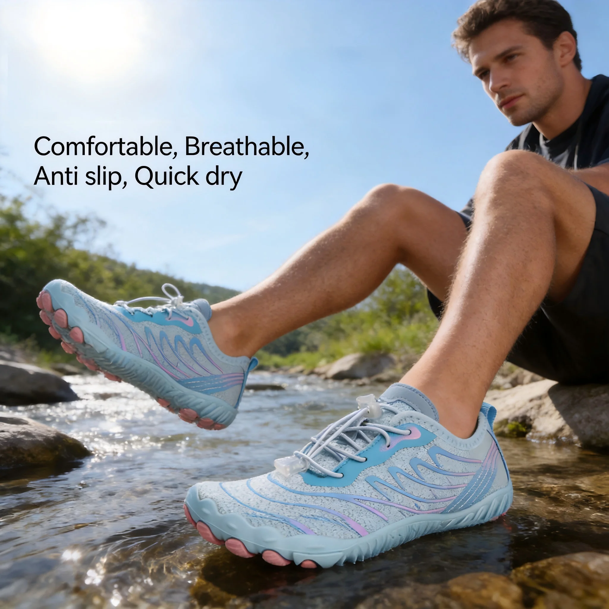 New Arrival: River Trekking Shoes, Water-Crossing Shoes, Ocean Shoes, Surf Shoes, Beach ShoesNon-Slip, Breathable, Quick-Drying
