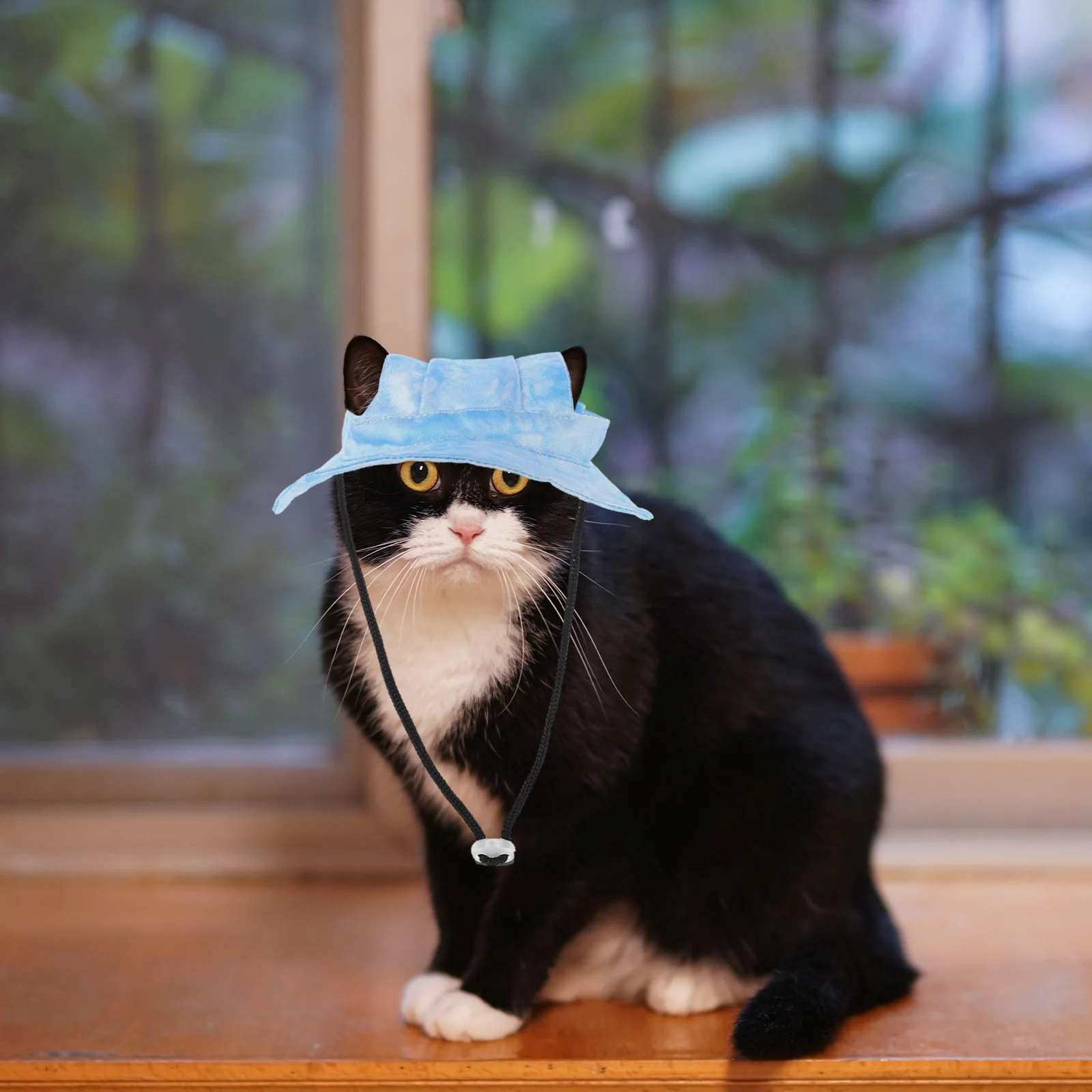 

Pet Fisherman Hat 35Cm Adjustable Sun Cap for Dogs Cats Uv Protection Dog Hat with Ear Holes Lightweight Comfortable Summer