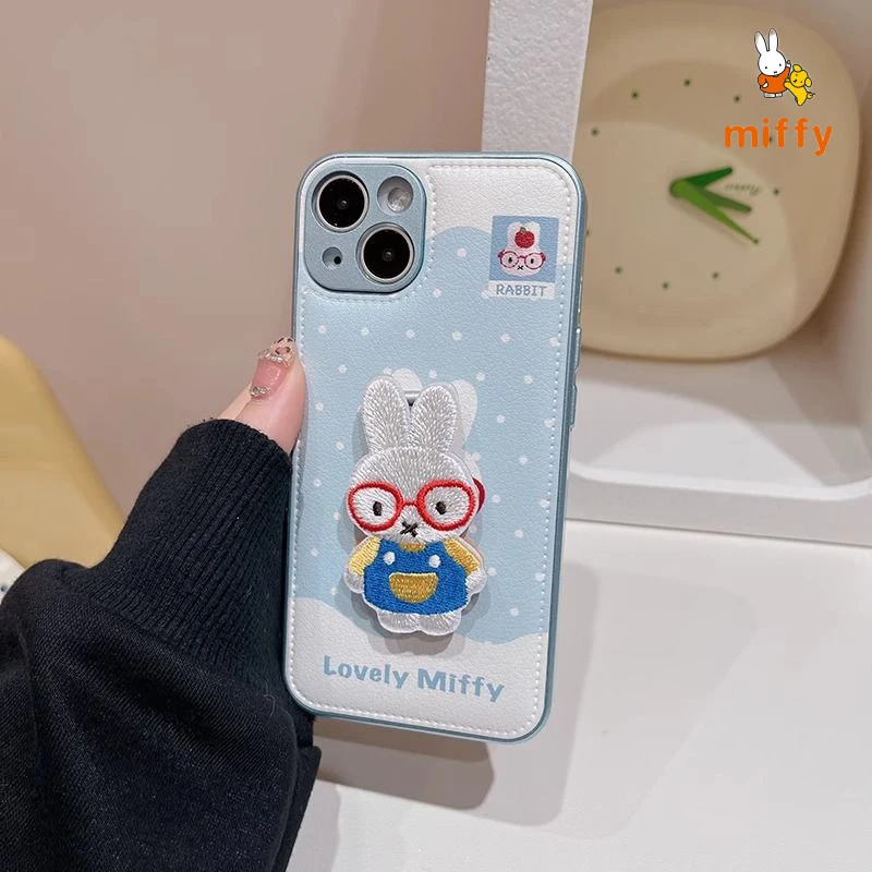 귀여운 미피 폰 케이스 아이폰 17 16 15 14 호환 만화 입체 토끼 홀더 고품질 방지 낙하 완벽한 선물