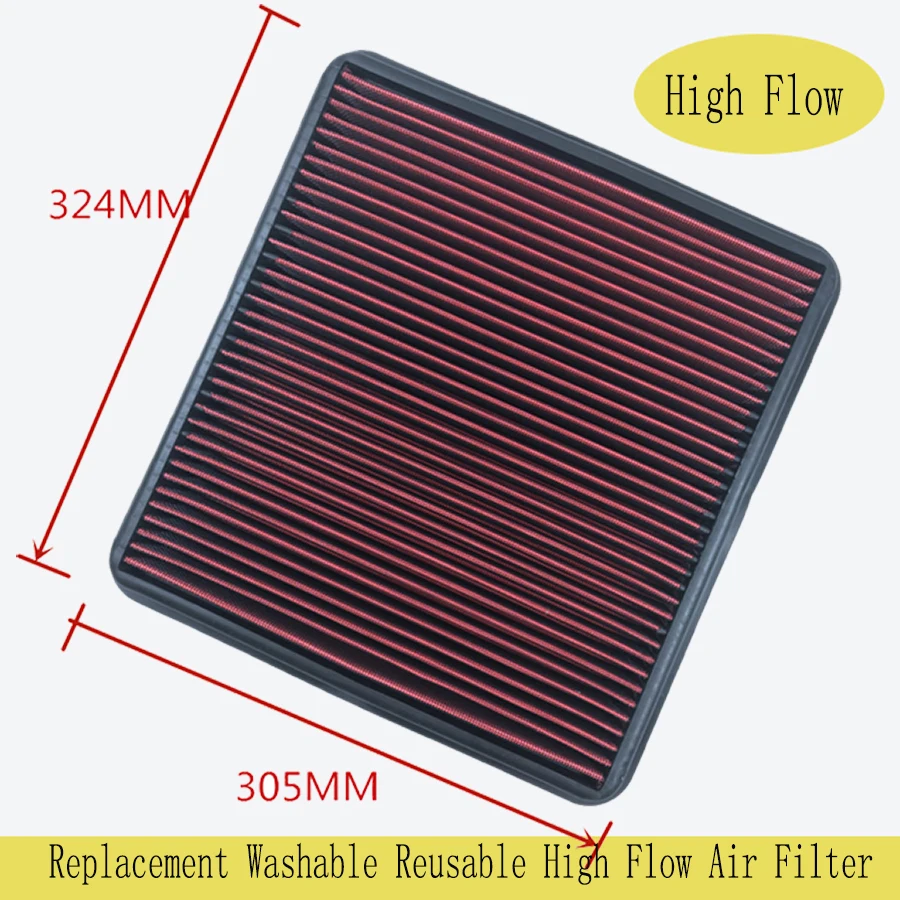 car accsesories High Flow Air Filter For 08-16 TOYOTA LAND CRUISER 2007-2015 Tundra LEXUS LX570 5.7L 17801-38030