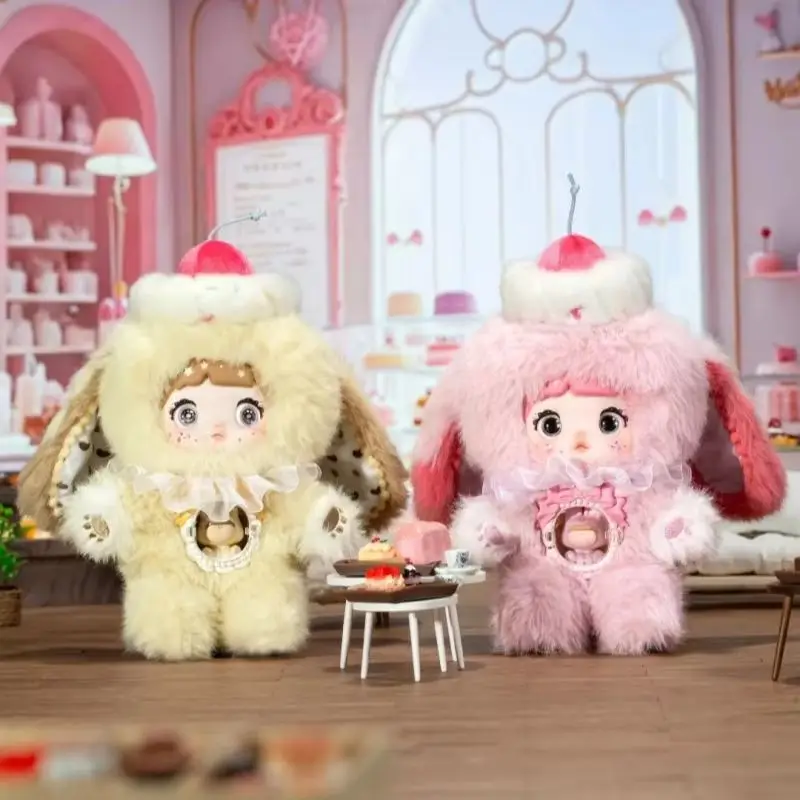 Novo genuíno nommi v7 uma mordida de querida série caixa cega bonito brinquedo de pelúcia modelo boneca na moda vinil caixa mistério mochila ornamento