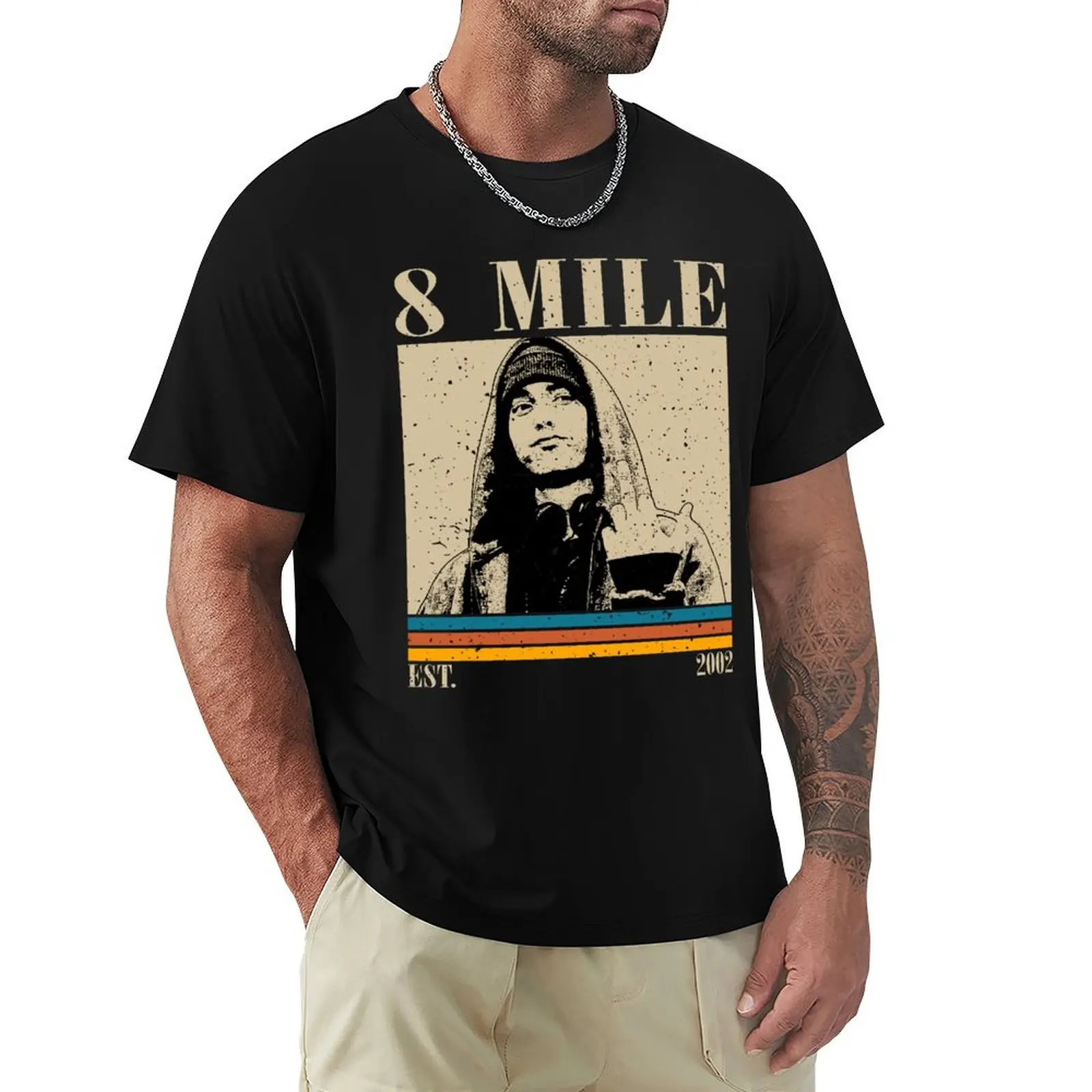 

Retro 8 Mile T-Shirt baggy shirts blanks cheap stuff Men's clothing