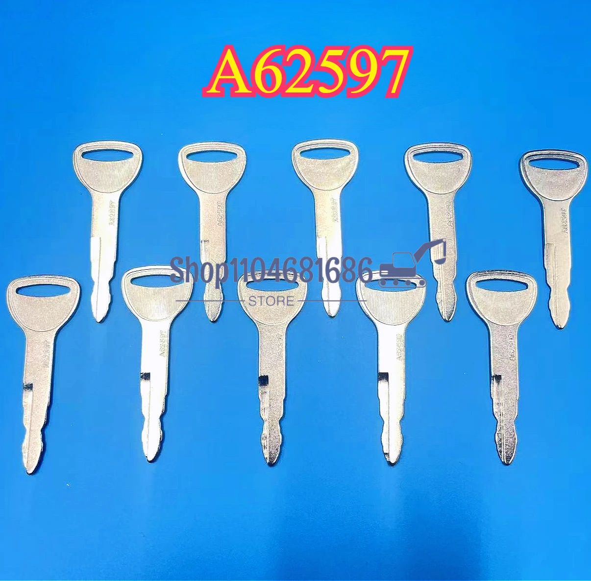 

(10) Ignition Key For Toyota New Forklift Heavy Equipment Replaces A62597 7591-23330-71 TY57591-23330-71 162597