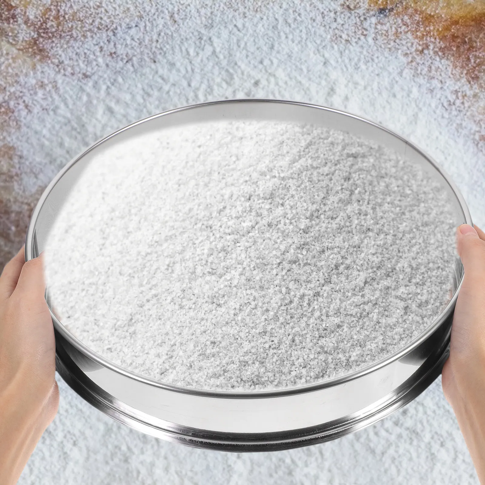 

Stainless Steel Herbal Extractor 30Cm Diameter Stackable Sifter with Super Fine Mesh for Resin Powder Silica Sand Kitchen Sieve