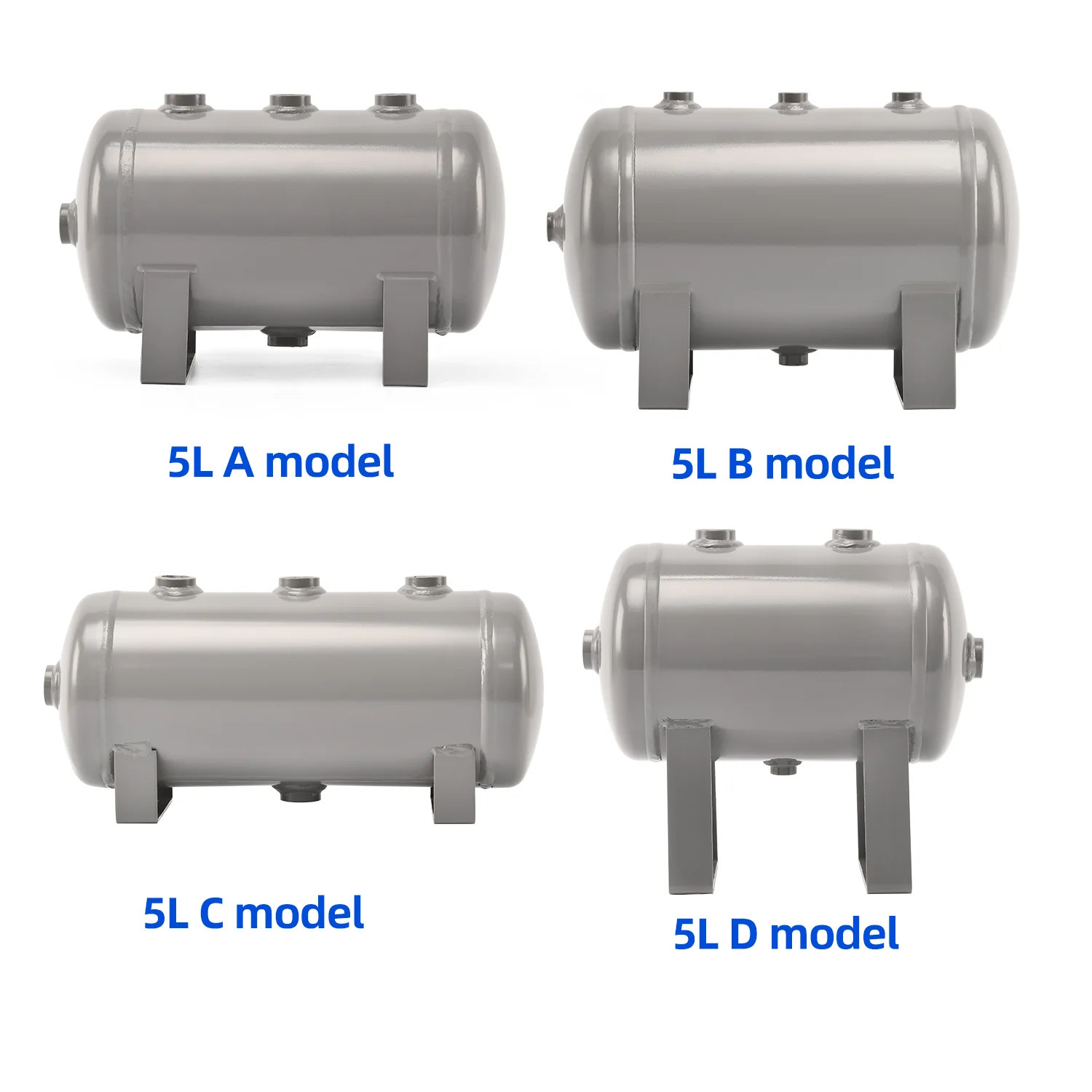 5L Small Air Pressure Tank Compressor Tank Carbon Steel Horizontal Gas Storage Tank Vacuum Tank Buffer Gas Tank
