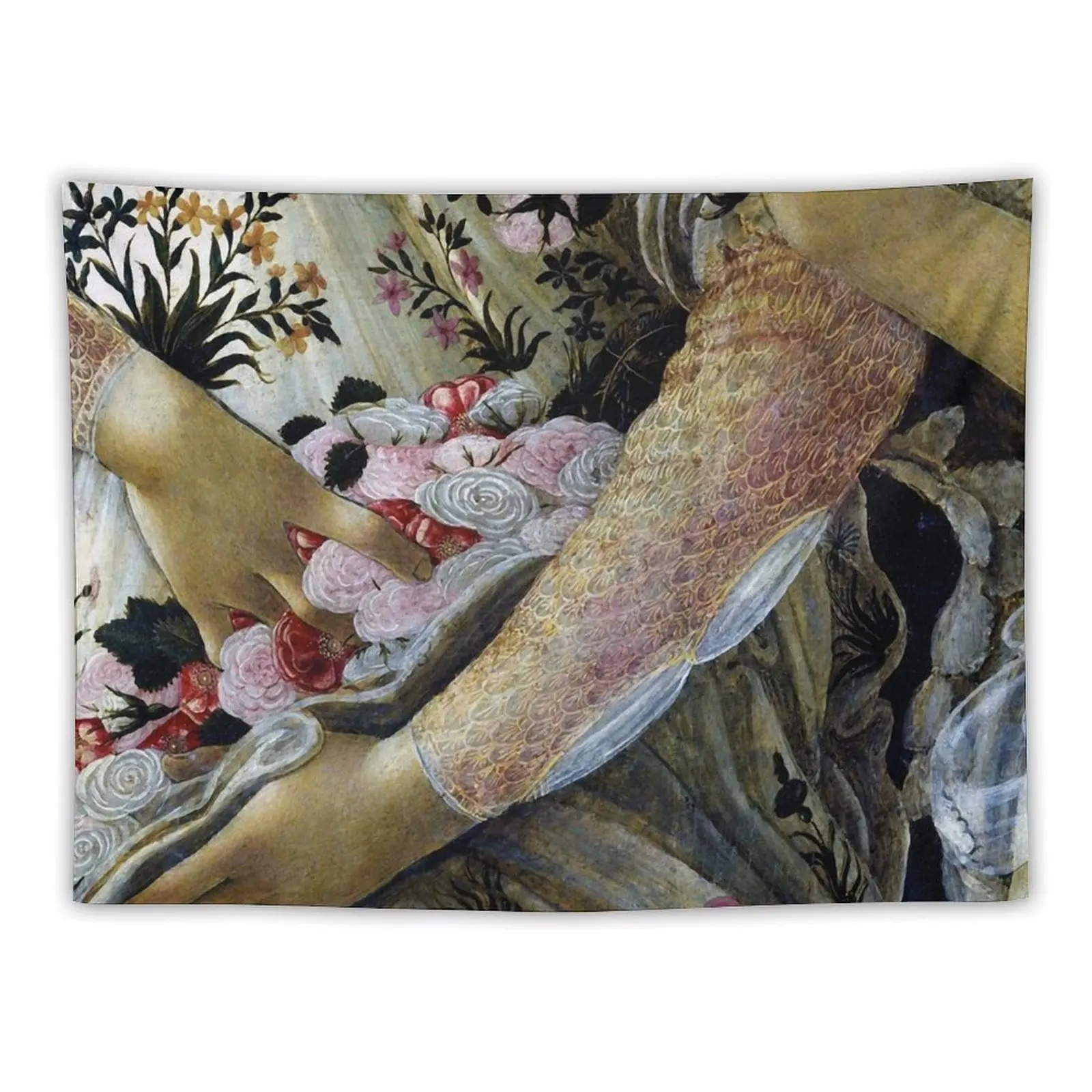 

Botticelli Primavera closeup vintage painting Tapestry Wall Carpet Decorations For Your Bedroom Tapestry