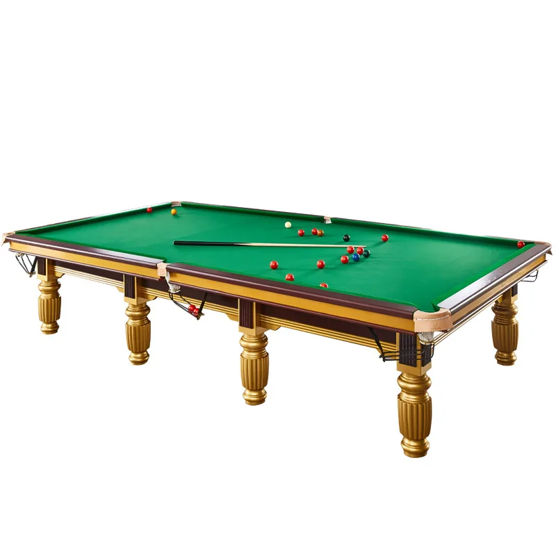High Quality English Solid Wood Marble Slate Standard Professional 12ft Snooker Billiard Tablepromote sales