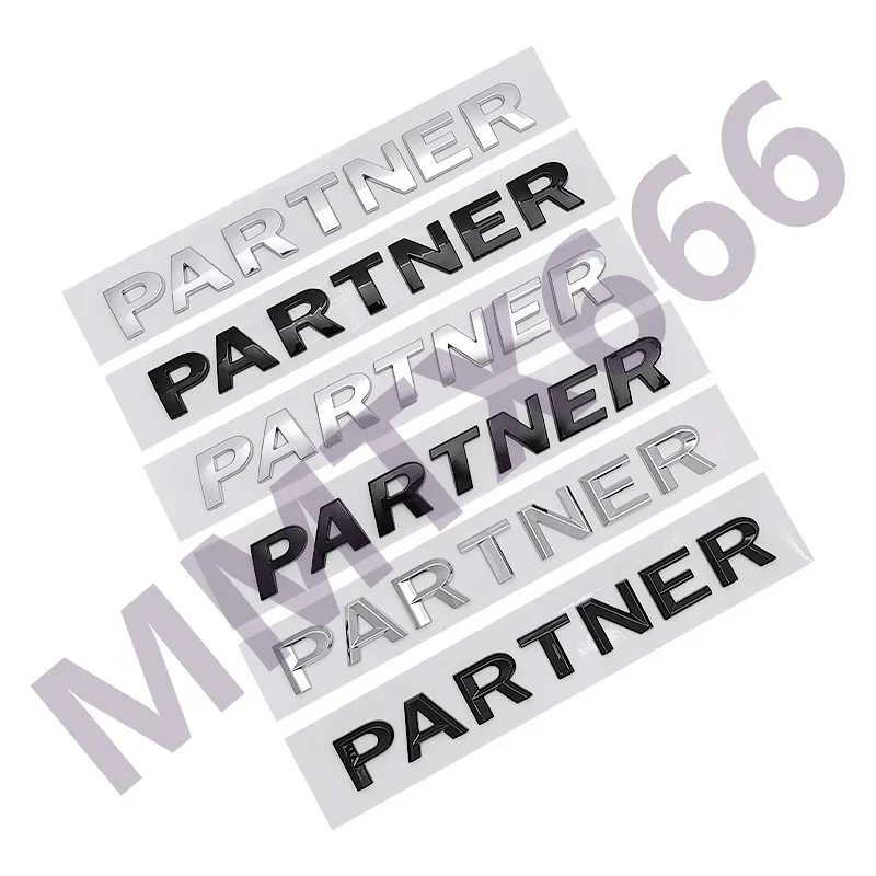 Suitable for Peugeot new and old PARTNER modified with English letter labeling and ABS trunk labeling car sticker emblem