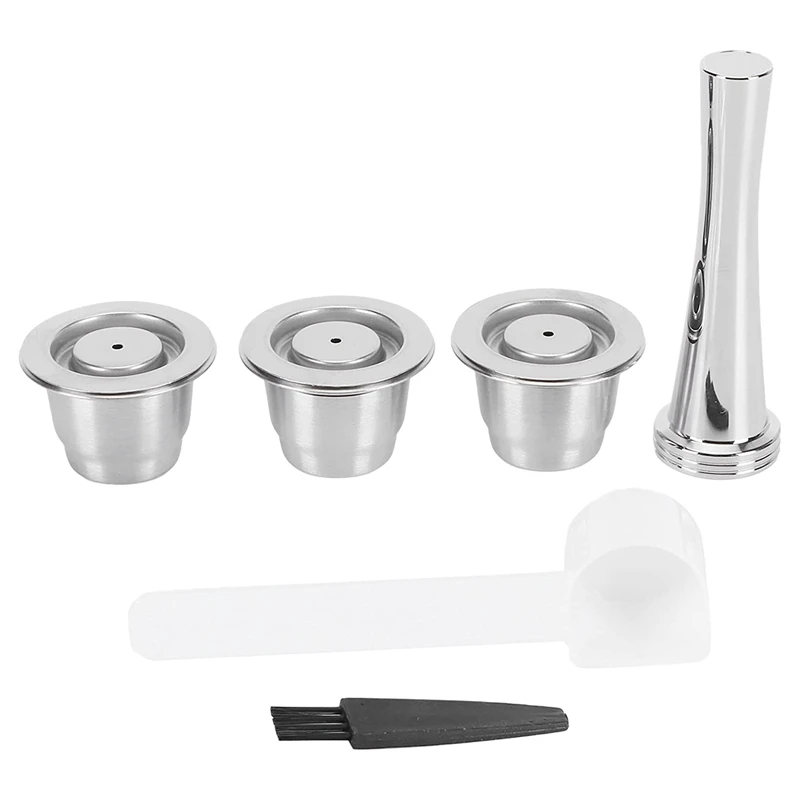 

Coffee Capsule Set Stainless Steel Reusable Refillable Capsule Coffee Capsules Pods Fit For Nespresso Coffee Machine