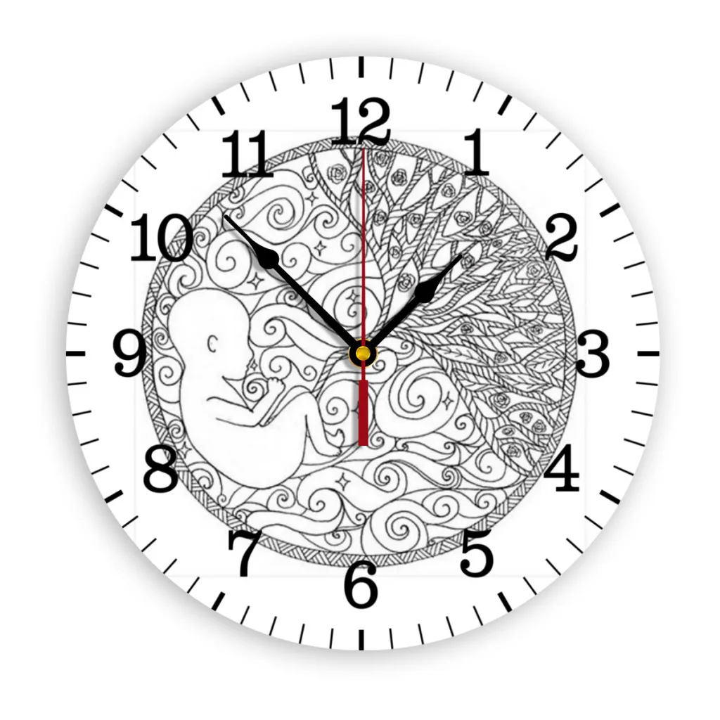 

Womb Wall Clock Modern 3D for Home Office Hotel Restaurant School Decoration