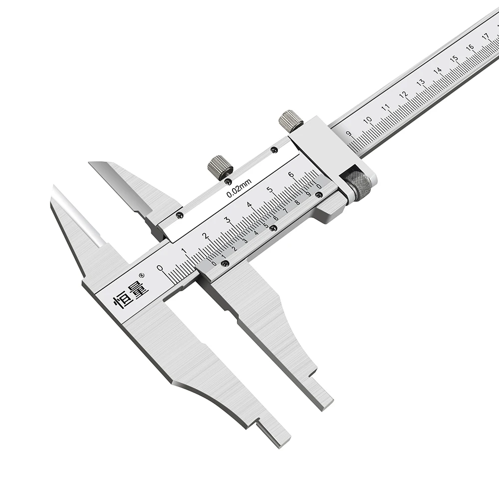 Double Outer Jaws Vernier Caliper Integral Stainless steel Caliper 0-300mm Measuring Tool Split Vernier Caliper 4CR13 Caliper