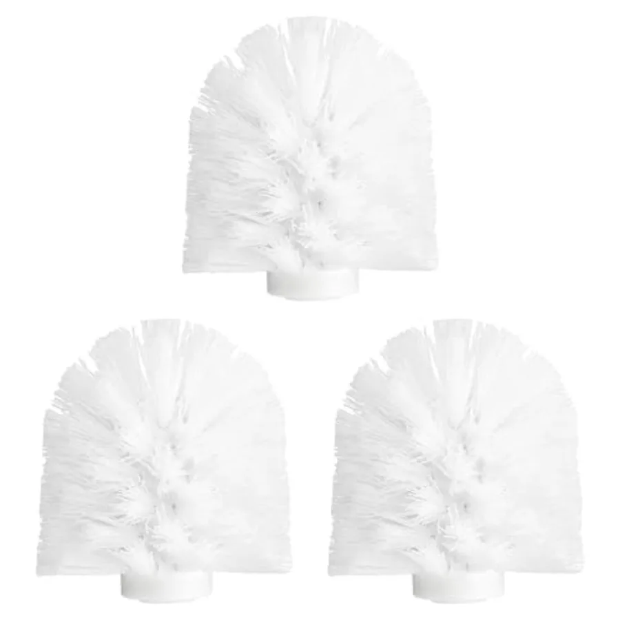 

3 Pcs Toilet Bowl Brush Replacement Head 12mm, Toilet Scrub Brush Cleaning Round Ball Shaped Toilet Brushes Heads White