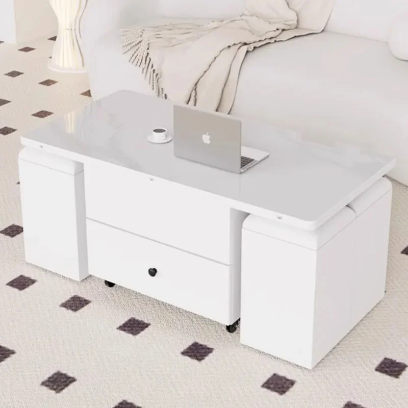 

Nordic Luxury Coffee Table Trau Modern White Mobile Living Room Coffee Table Mesa Lateral Minimalist Couchtisch Furniture