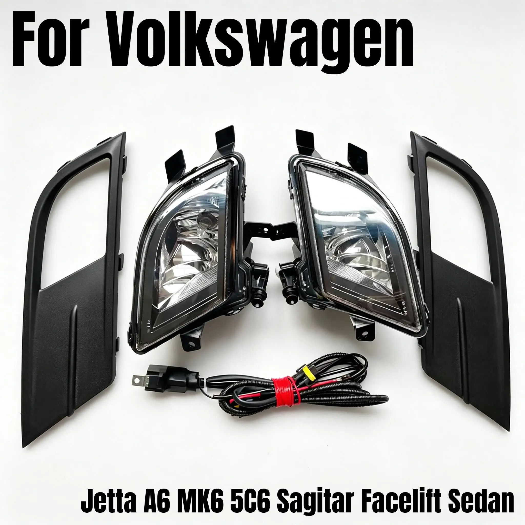For VW Jetta A6 MK6 5C6 Sagitar Facelift Sedan 2015 2016 2017 Car Fog Light Front Bumper Driving Fog Lamp Car-styling 16D941700