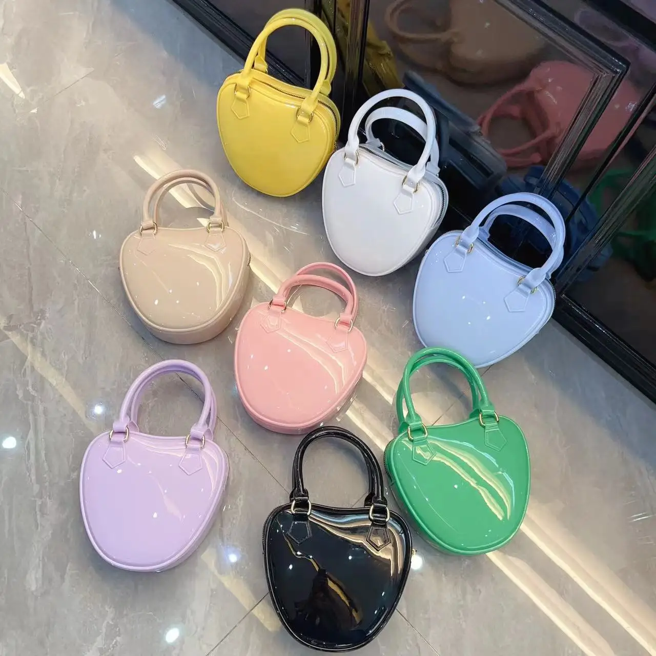 Bolso cruzado de gelatina Para mujer, bolsa de hombro informal a la moda Para teléfono móvil, de diseñador, 2024