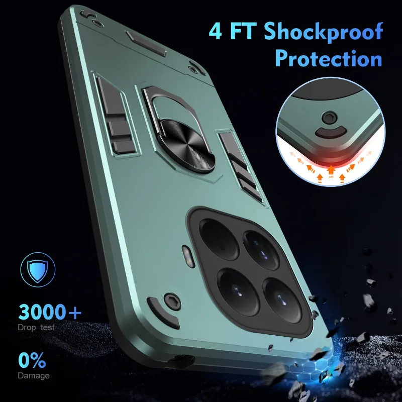 Military Grade Case For Xiaomi 17T 15T Pro Protective Cover Shockproof Ring Stand Holder Fundas Coque For Xiaomi 15 14 Pro Shell view 4