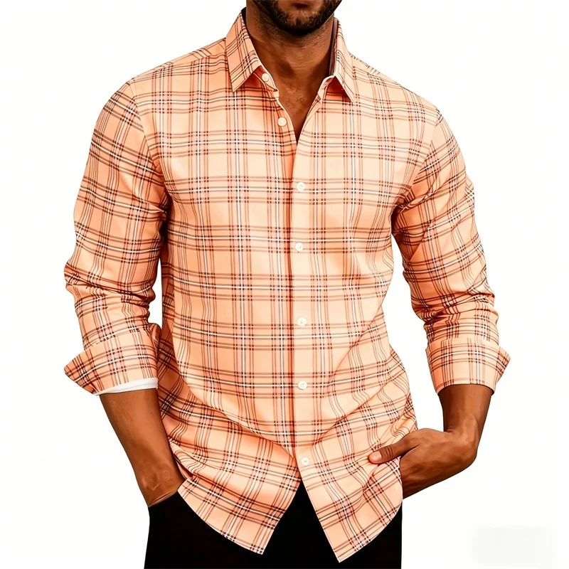 Men's Long-sleeve Shirt  Casual Stylish Breathable And Comfortable Man Shirts High Quality Luxe Homme