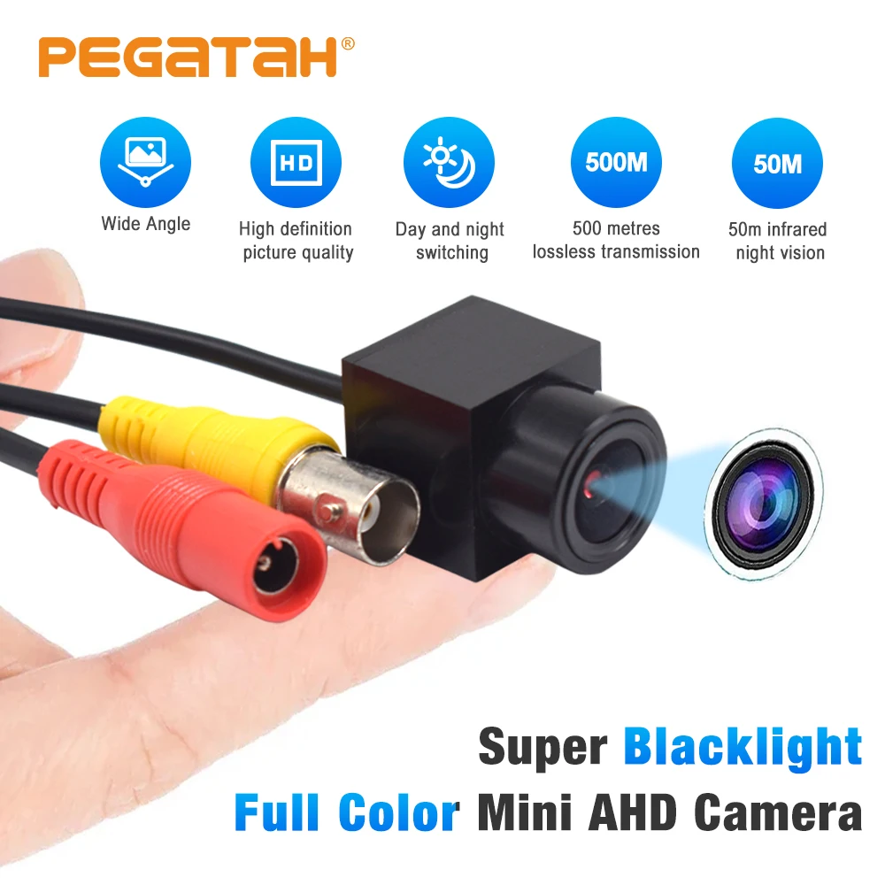 

PEGATAH AHD Black Light Night vision IP Camera HD Starlight Night Vision 1080P Analog Coaxial Wired Low illumination Mini Camera