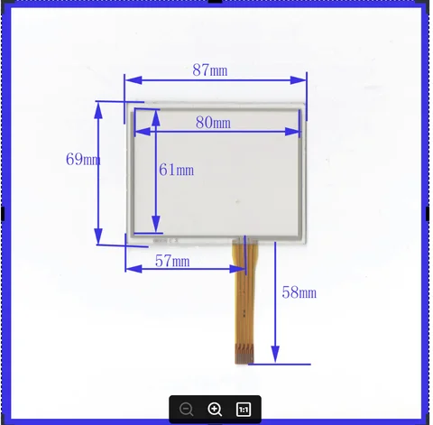 ZhiYuSun 3.8inch  4 wire  TOUCH SCREEN  87*69mm  for gps glass   touch panel  XWT678  this is compatible