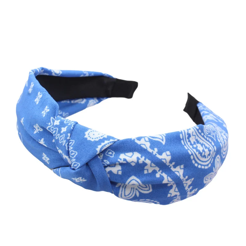 Classic Paisley Print Cloth Knotted Headbands for Women Girls Casual Shopping Hair Hoop Accessories Printing Hairbands