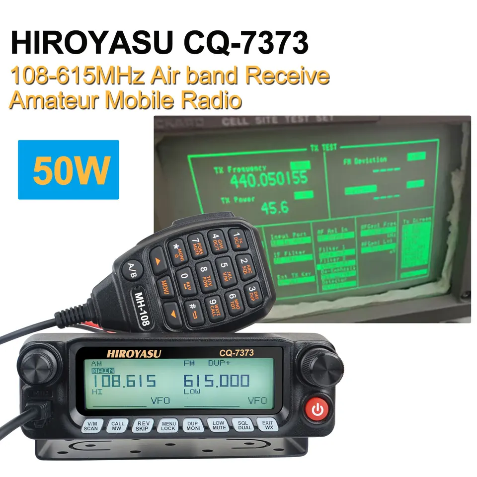 ヤエス トランシーバー アマチュア携帯電話トランシーバー,50W,100ch,エアバンド,RX,VHF, UHF
