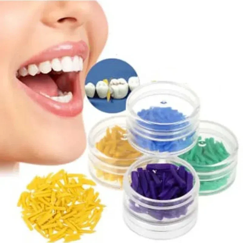 

100Pcs/Box Disposable Dental Wedge with Hole 4 Sizes Medical Plastic Dentist Tool