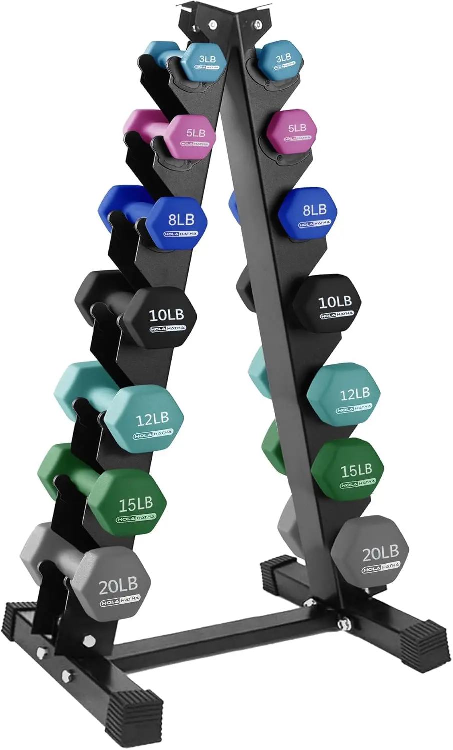 

Dumbbell Free Hand Weight Set with Rack Ideal for Home Exercises to Gain Tone and Definition