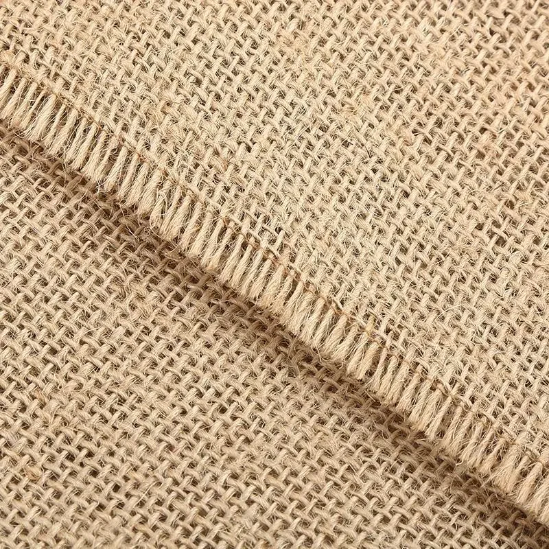 Jute Fabric High Density By The Meter for Bags Curtains Tablecloth Dust Covers Upholstery Diy Sewing Breathable Fine Soft Cloth