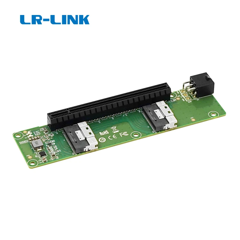 Dual-Port slimsas (SFF-8654 8I) ไปยัง PCIe x16 converter-LRFCF921