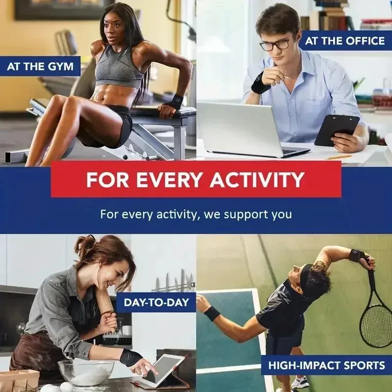 1 قطعة دعامة المعصم القابلة للتعديل دعم التفاف حزام اليد نفق الرسغ هدفين اللياقة البدنية مناسبة كلا اليد اليمنى اليسرى #5