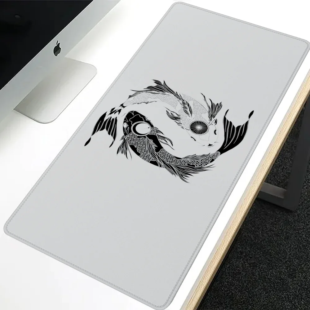 Yinyang Pc Gamer Pk Control Mouse Pad Gamer Computer Table Gaming Setup Accessories Mousepad Anime Desk Mat Large Mats Office