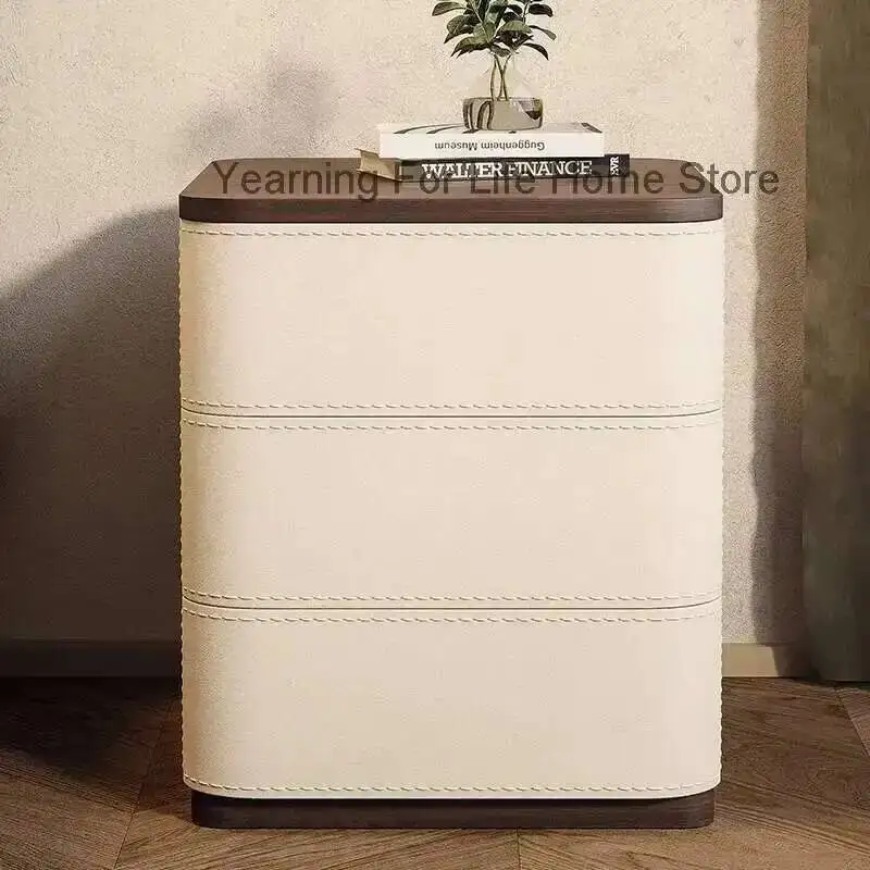 

Table Design Style Bedside Trendy Nordic Simple Aesthetic Nightstands Storage With Drawers Mesita De Noche Bedroom Furniture