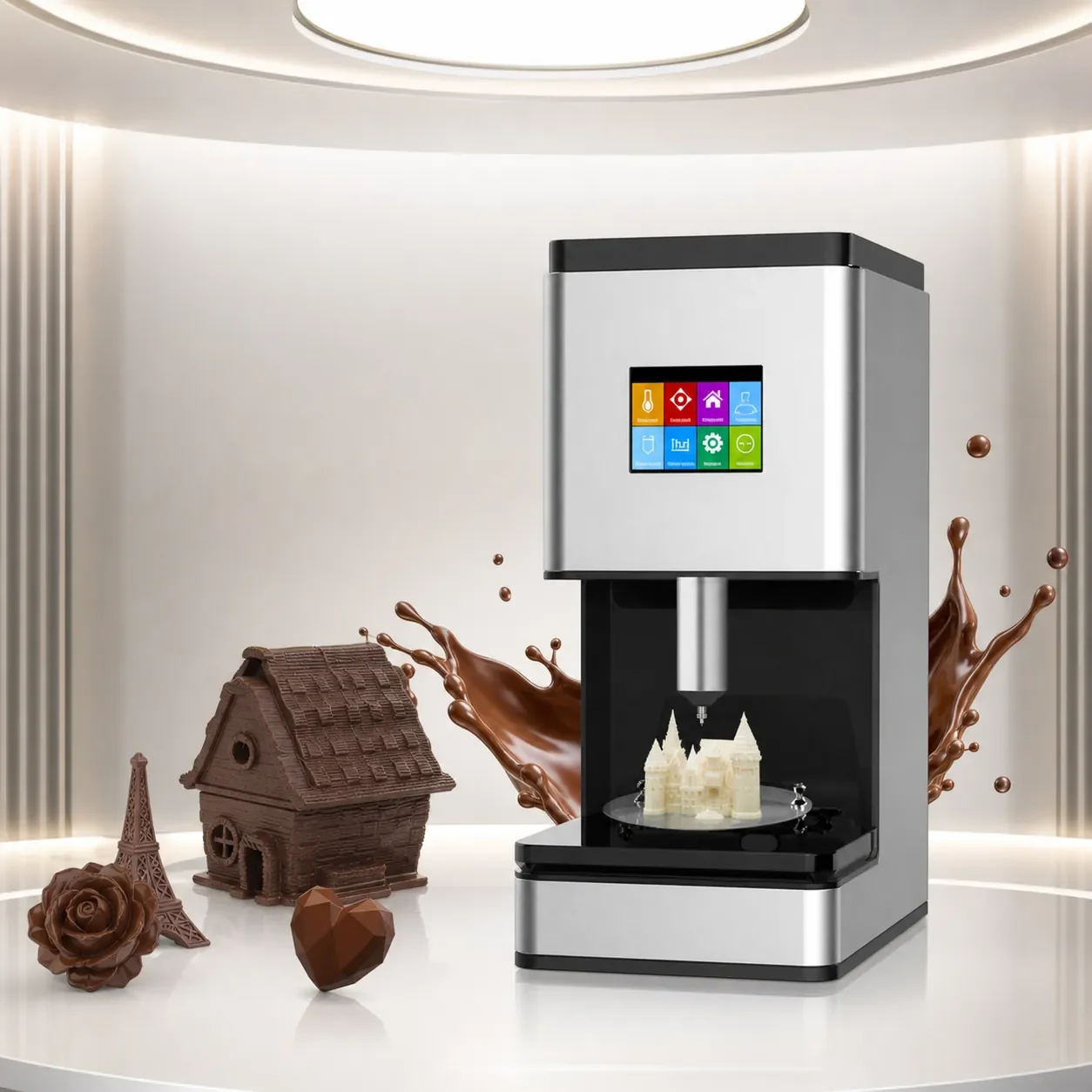 High Precision Chocolate 3D Printer for Smart Touch Screen Baking Chocolate Food 3D Printer