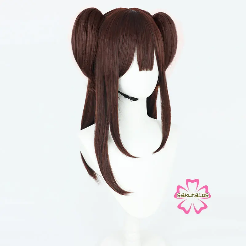 Anime Akiba Maid War Cosplay Wahira Nagomi Cosplay Brown Ponytail Wig Mannen Ranko Cosplay Wigs Maid Headwear + Free Wig Cap