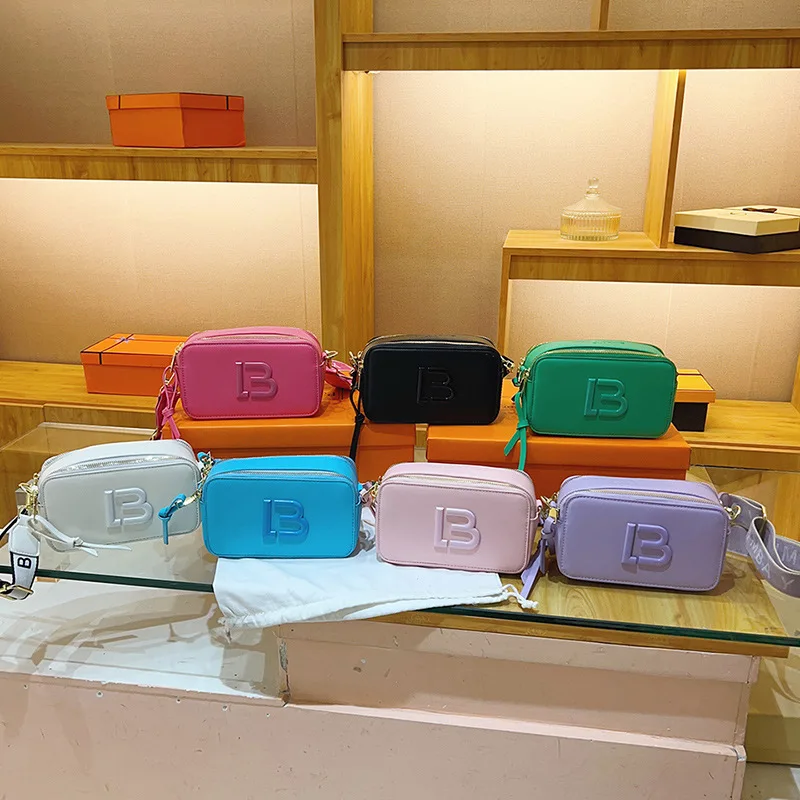 New Korean Style Square Bag - Crossbody/Shoulder Adjustable Strap, Small Camera Purse for Women, Trendy Color Block Casual Bag