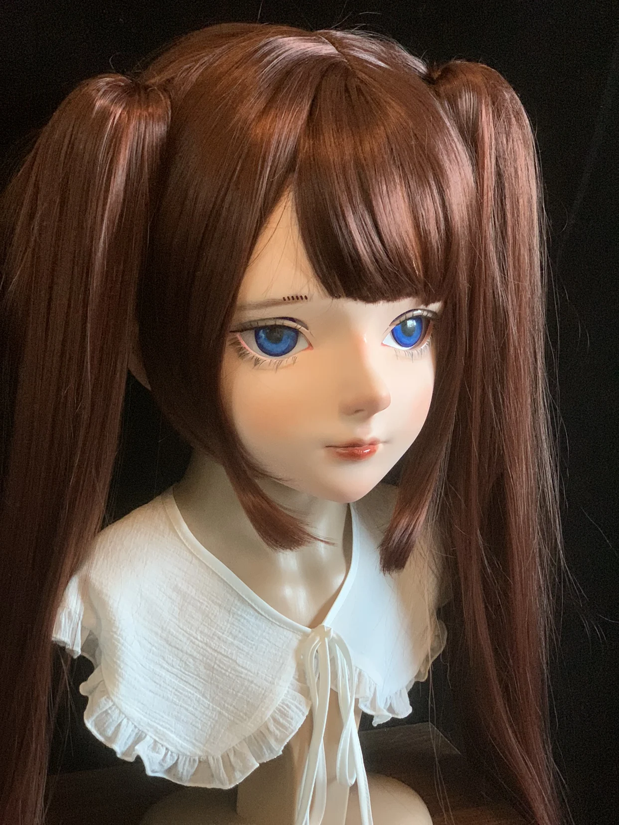 Customize Character Female/Girl Resin Kig Full Head With Lock Anime Cosplay Japanese Anime Kigurumi Mask