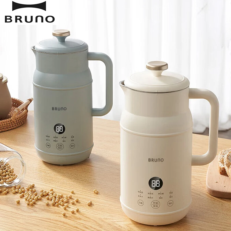 BRUNO Soymilk Maker Smoothie Food Blender Mixer 600ml 1000ml Optional Fruit Vegetable Five Cereals Soy Milk Machine For Home 