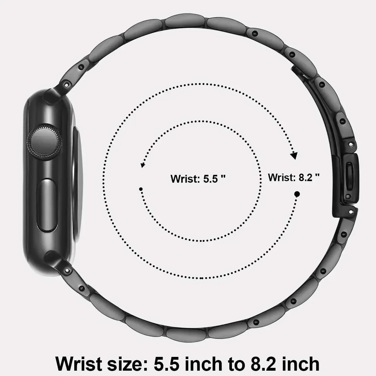 Pulseira de aço inoxidável para Apple Watch, Ultra 2 Band, Bracelete de metal, iWatch Series 9, 8, 7, 6, SE, 5, 4, 3, Mulheres, 45mm, 41mm, 42 milímetros, 44 milímetros