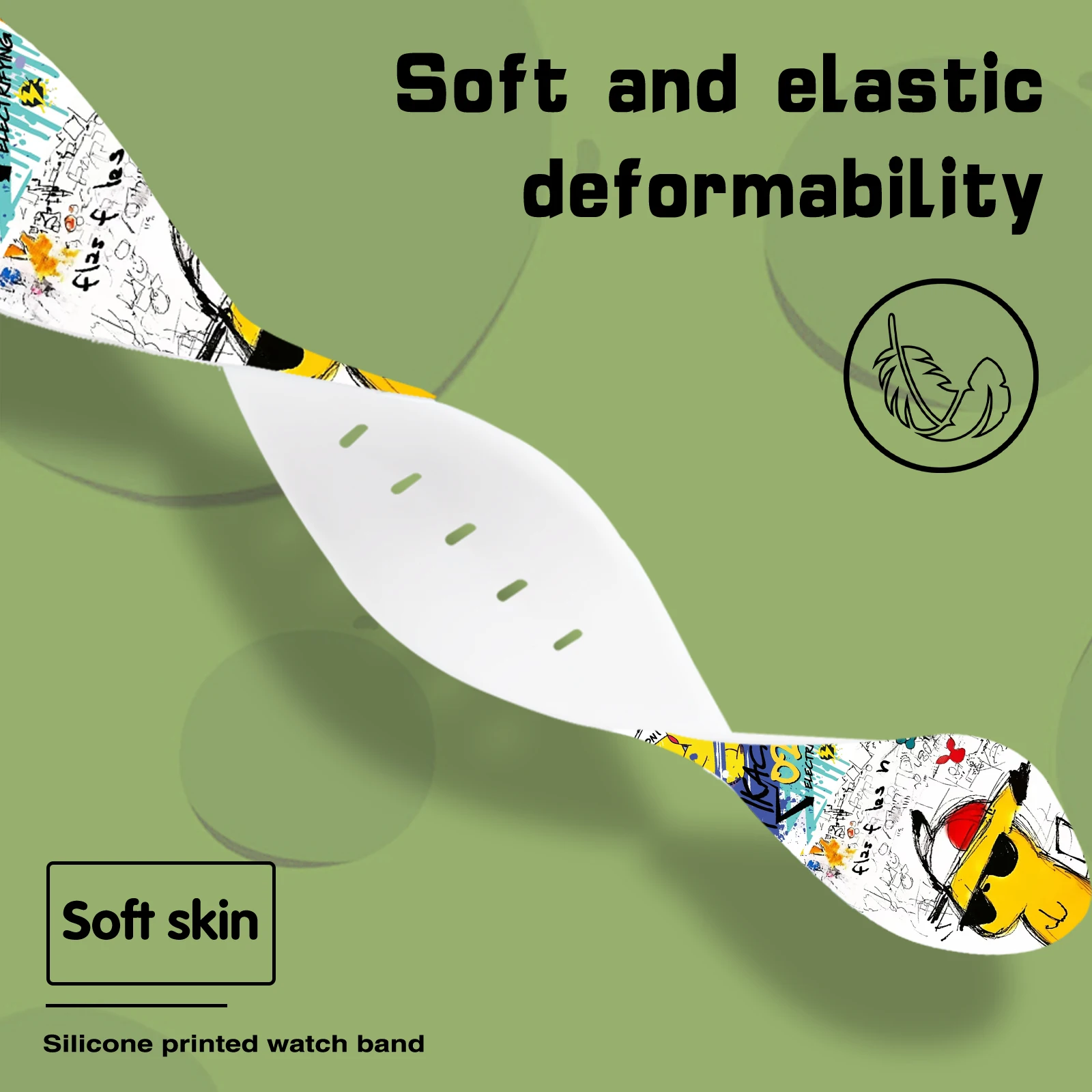 بوكيمون سلسلة 20 مللي متر حزام مطبوع لساعة سامسونج جالاكسي 7/6/5 40 مللي متر 44 مللي متر حزام ساعة قابل للاستبدال لشاومي هواوي Amazfit #4