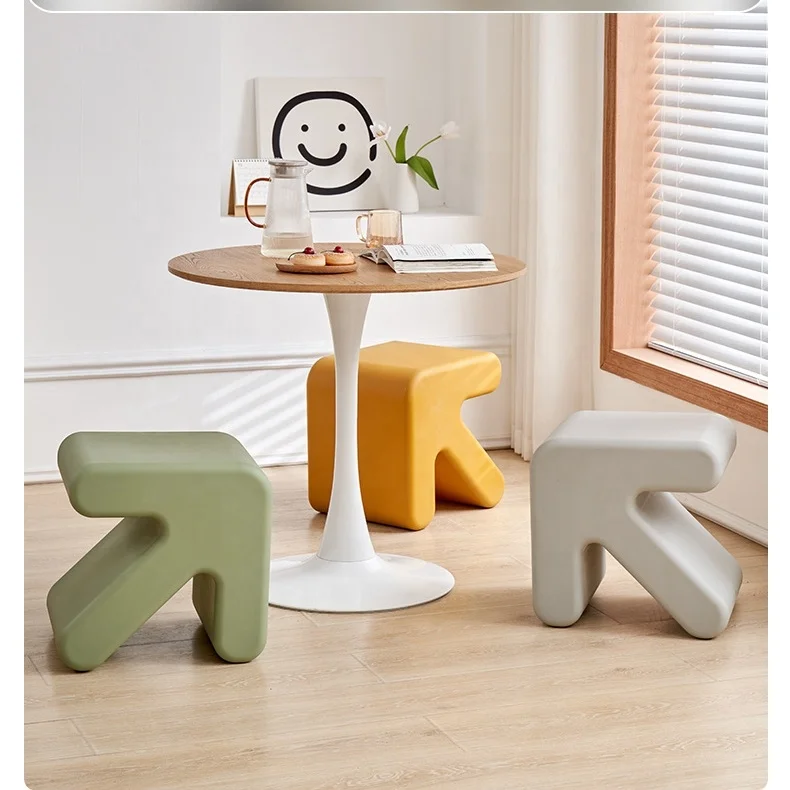 

#Modern Minimalist Corrosion-Resistant PP Stools Indoor/Outdoor Space-Saving Stackable Design for Bedroom Warehouse Use Plastic