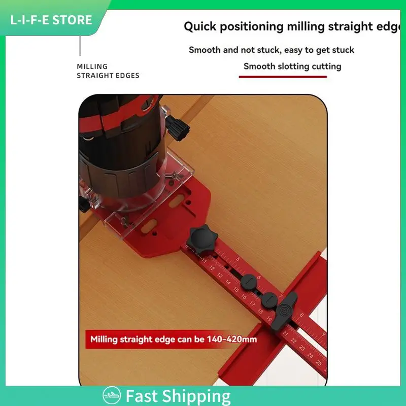 Woodworking Trimming Machine Slotting Base Milling Circle Slotting Position Milling Groove Bracket Router Circle Jig-AA98