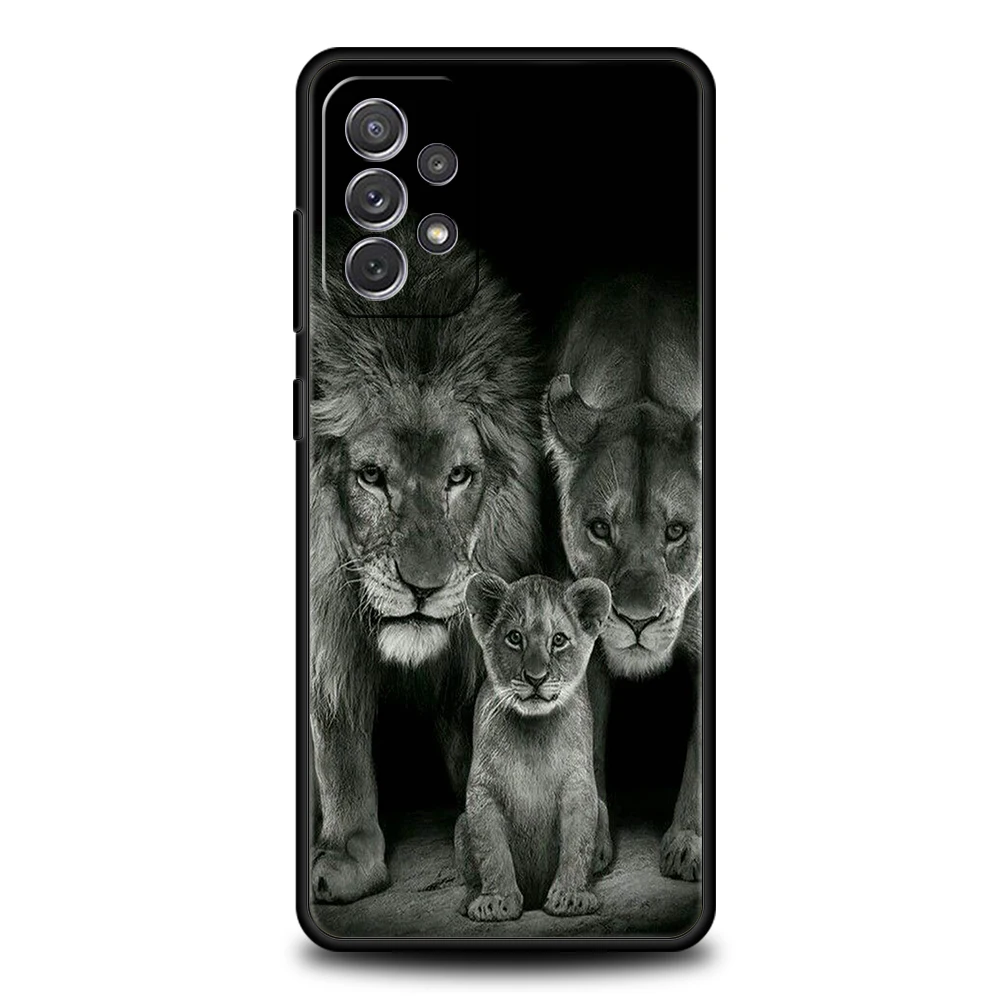 Lion Alpha Male Cub Phone Case for Samsung Galaxy A14 A54 A34 A51 A71 A72 A73 A32 A52 A52S A01 A11 A21S A31 A41 5G Soft Shell