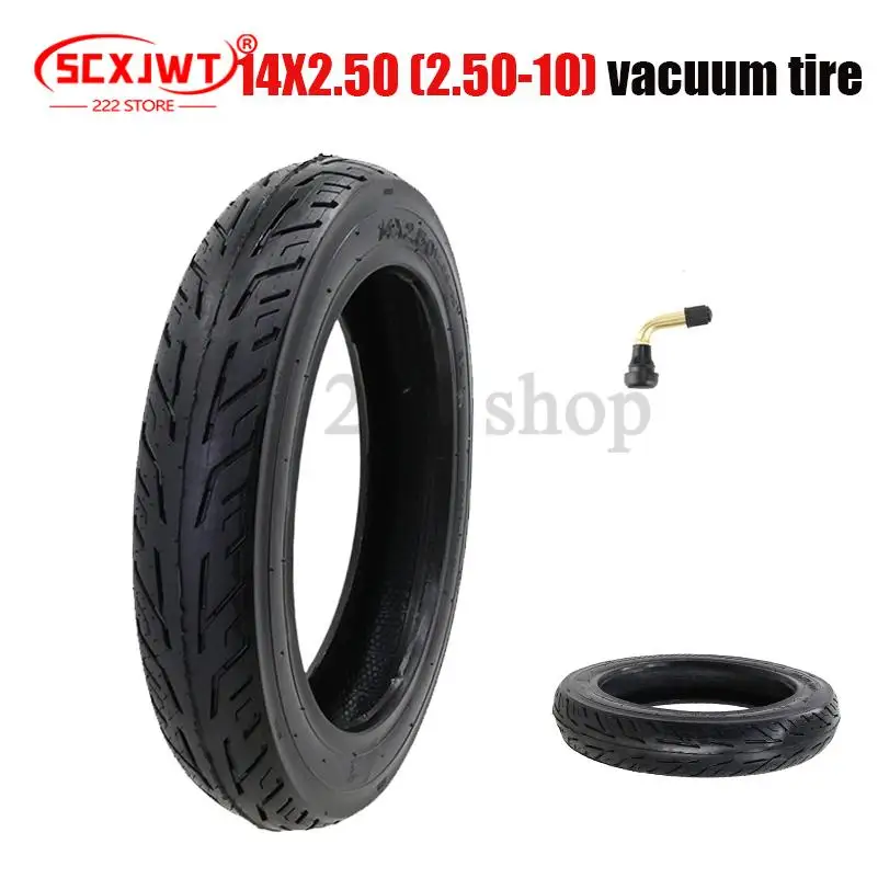

14-дюймовая высококачественная бескамерная шина 14x2,50, вакуумная шина 2,50-10, подходящая для деталей шин электрического велосипеда