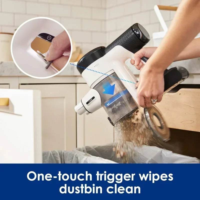 مكنسة كهربائية لاسلكية ذكية D2Bttinecoes Pure One S15 pet ex، مكنسة كهربائية مع فرشاة صفرية ووقت تشغيل طويل، للأرضيات الصلبة