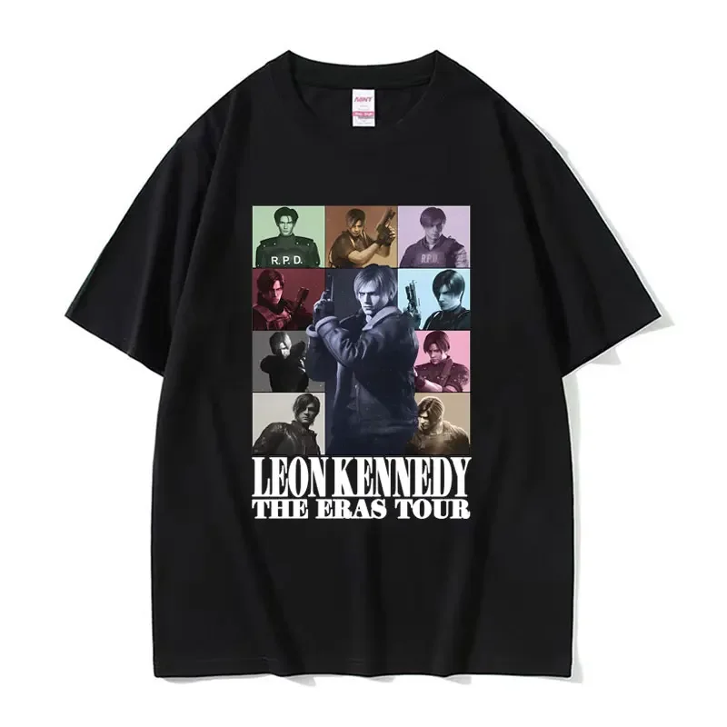 Limited Leon Kennedy The Eras Tour Graphic T-shirt for Men Women Fashion Retro Cool T Shirts Casual Oversized T Shirt Streetwear