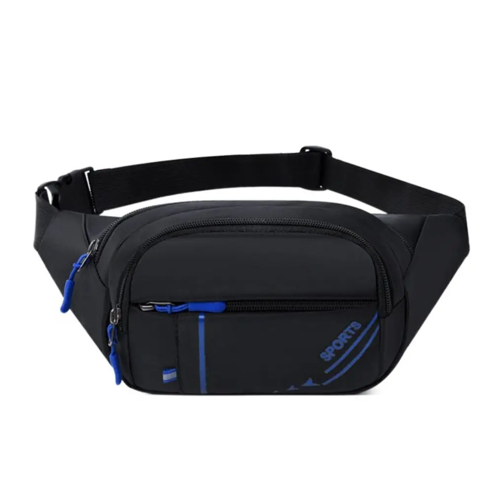 Waterproof Sports Waist Pack Portability Multi-pocket Multifunctional Waist Pack Adjustable Shoulder Strap Terylene