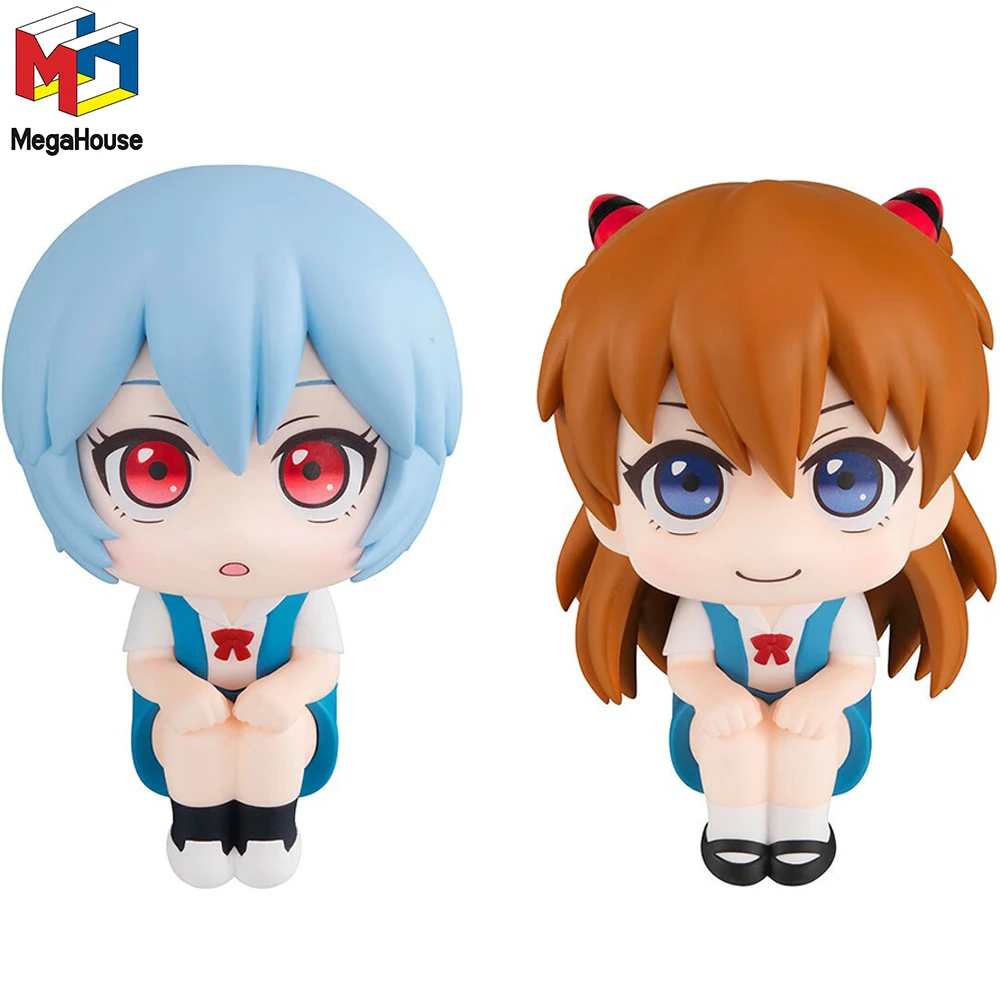 

Megahouse Look Up Evangelion Ayanami Rei Souryuu Asuka Langley 11cm Kawaii Doll Collectible Anime Figure Model Toy Gift