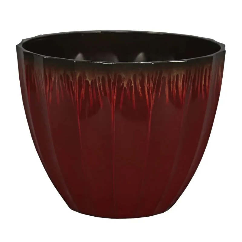 

Better Homes & Gardens Andora Red Color Resin Planter, 12.2in x 12.2in x 9.5in